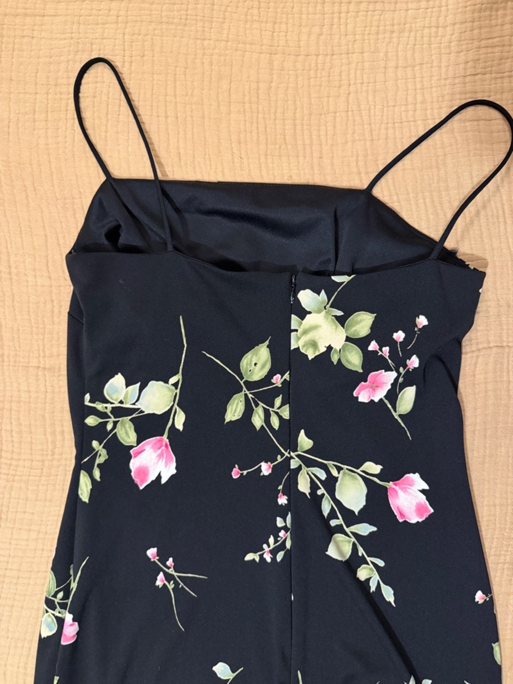 Vintage Arianna by Rachel Kaye Floral Spaghetti Strap Floral Prom Dress - Picture 7 of 7